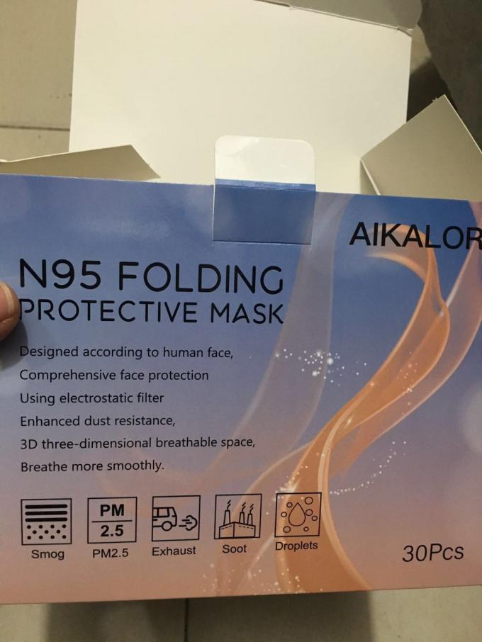 KN95 Masker Respirator Masker Perlindungan Wajah dengan sertifikasi CE FDA (30 p / pack)
