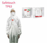 Coverall Sekali Pakai dengan Hood Pelindung Baju Pabrik Pakaian Keamanan Rumah Sakit (Putih, 175 / XL) pemasok